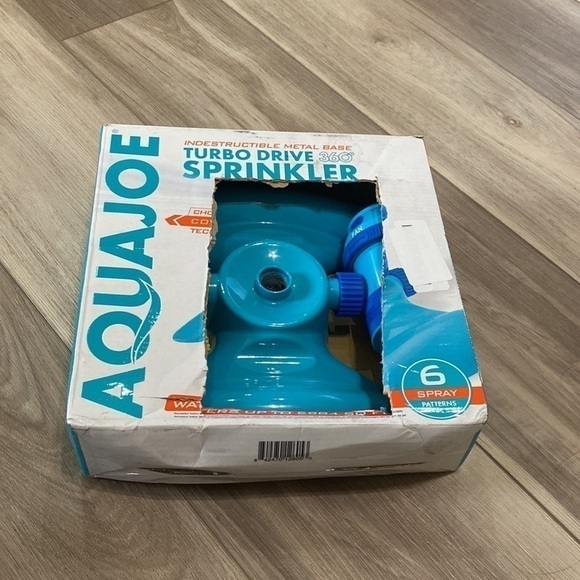 3/$15 𝅺aqua Joe AJ-MSSBM6 6-Pattern Turbo Drive 360 Degree Sprinkler - Picture 7 of 9